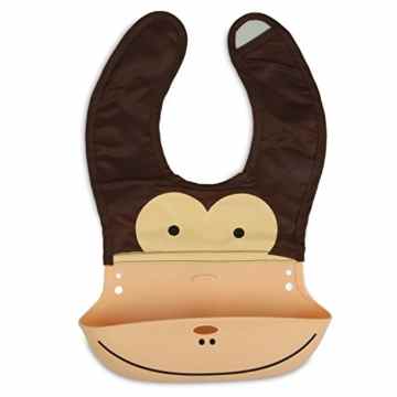 Premium Lätzchen für Babys aus weichem Silikon – mit Auffangschale – süßem Tier-Design- abwaschbar -