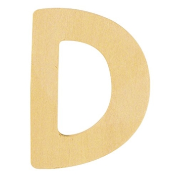 Rayher Hobby 6193300 Holz-Buchstabe, 6 cm, D -