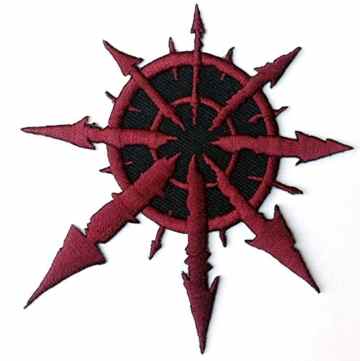 Red Chaos star of Undivided Warhammer 40,000 3.5 Inches Aufnäher Patch -