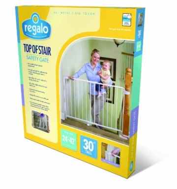 Regalo Erweiterbares Baby-Treppenschutzgitter aus Metall mit Montage-Kit -