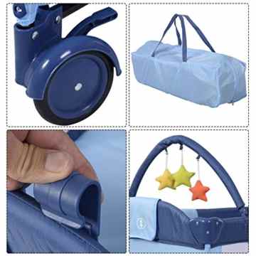 Reisebett Babybett Klappbett Babyreisebett Kinderbett Multi-Funktion Kinderreisebett Baby Laufstall Inkl. Matratze+Zubehör -