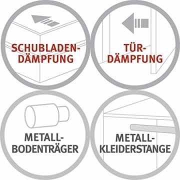 roba 1634587 Kleiderschrank ‚Dreamworld 3‘, 3-türig, weiß -