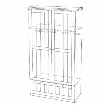 roba 58761 – Dream World 2 Kleiderschrank 2-türig 187 x 96 x 55 cm mit 1 breites Schubfach, 1 Boden, 1 Kleiderstange -