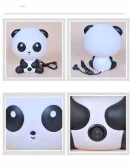 Rosa Schleife® Niedlichen Panda Cartoon LED Nachtlicht Wiederaufladbaren Energiesparlampen kleine Tischlampe Lampe Nachttischlampe Schreibtisch Lampen Licht Schlummerleuchten Licht Säuglingsernährung Baby-Schlafzimmer Schreibtisch Lampen Licht Schlummerleuchten für Kinder LED nachttischlampen für schlafzimmer -
