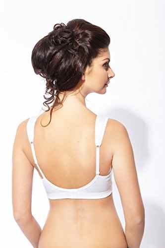 Rosme Klassischer Still-BH ohne Bügel aus 100% Baumwolle in Schwarz und Weiß, Gr. 75-100 F-H -