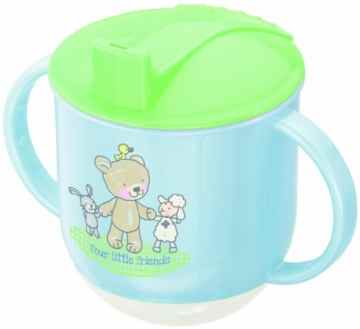 Rotho Babydesign 300240222AZ Schaukeltasse Inklusive Deckel und Schnute, 10.5 x 12 cm, babybleu perl / lindgrÃ¼n perl / weiÃŸ -