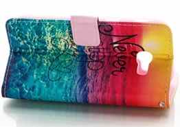 Samsung Galaxy A5 2017 Hülle Leder Flip Wallet Etui Case Echt, Nnopbeclik Folio PU Leather Blume Case mit Karte Halter-Magnetverschluß-Klappbar Stand, Anime Colorful Painted Niedlich Mädchen Handytasche Multi Muster Schutz Kristall Glitzer Bookstyle Handyhülle Strass Brieftasche Stoßfest Tasche Schale Pour Samsung Galaxy A5 2017 [Sonnenuntergang] -