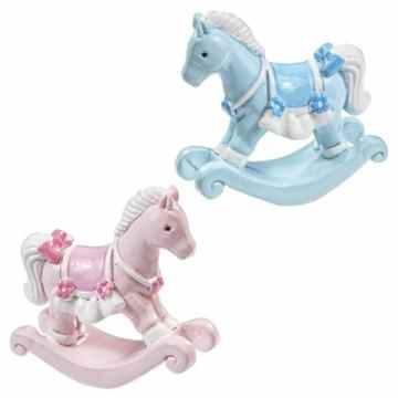 Schaukelpferd – rosa * Baby Geburt * Tortendekoration * Tortenfigur * Tischdekoration -