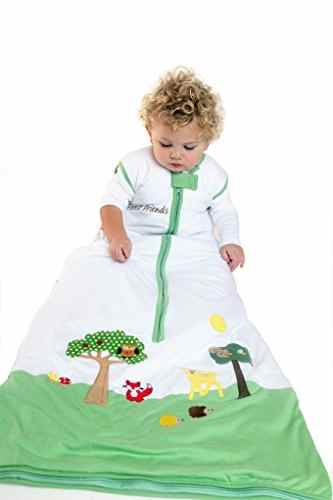 Schlummersack Baby Sommerschlafsack 0.5 Tog – Waldtiere – erhältlich in verschiedenen Grössen: von Geburt bis 6 Jahre -
