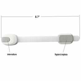 Schranksicherungen 8PCS Verstellbare Kindersicherheitsschlösser Klemmverschlüsse Sicherheitsriegel Schlösser Verriegelungssystem Kindersicherung für Schränke,Schubladen,Geräte,WC Sitz,Kühlschrank,Schrankschlösser ( Grau) -