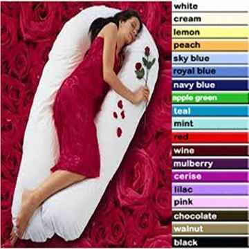 Schwangerschaftskissen / Lagerungskissen, U-Form, 360 cm, mit Bezug, verschiedene Farben -