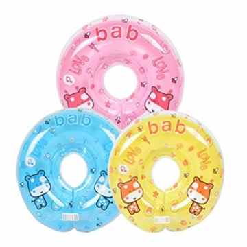 Schwimmring Flipper Verdickte Rettungsring Aufblasbare Schwimmreifen Verstellbare Kragen den Hals Schwimmhilfe Schwimmen Ring für Kinder baby -