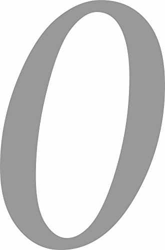 Selbstklebende Hausnummer – 0 – silber, 10 cm hoch – Kleben statt Bohren, Aufkleber für den Aussenbereich, Ziffer, Zahlen -