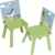 -SET- Sitzgruppe ZOO (Tisch & 2 Stühle) aus HOLZ (Mit abgerundeten Ecken) -