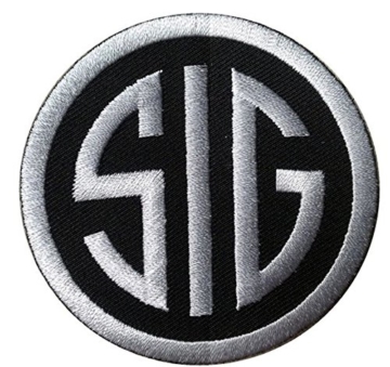 Sig Sauer Firearms Black Silver Embroidered Army biker Military Aufnaher Patch -
