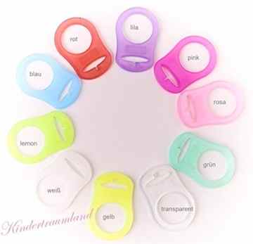 Silikonring (Adapter) für Schnullerketten, Silikonringe, pink, rosa, blau… -