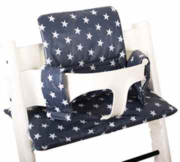 Sitzkissen beschichtet für Stokke Tripp Trapp – Grau Sterne 4cm -