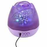 SlowTon Sternenhimmel Projektor, Rosebud Blume Knospen 360 Grad drehbar Star Projektor Rose Nachtlicht Romantische Nacht Lampe Projektion 4 LED Wulst für Haus, Schlafzimmer, Kinder Zimmer, Hochzeit, Geburtstag, Parteien, Violett -