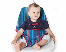 smartlly tragbar Reise Hochstuhl Booster Baby Sitz mit Halteband waschbar verstaubarer Sack