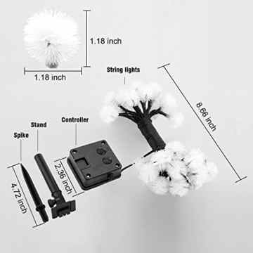 Solar Lichterkette, Ubegood 20er LED Solarleuchten, Solar String Lights Außenbeleuchtung, Wasserdicht Outdoor LED Lichter für Weihnachten Party, Heim, Hof, Garten, Hochzeit, Geburtstag (Warme Weiße) -