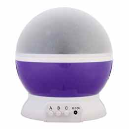 SOLMORE Sternenhimmel Projektor Nachtlicht Lampe LED Sternen 360 Grad drehbar Sternenprojektor Beleuchtung mit USB Geschenke Vtech Mobile für mädchen Kinder Baby Jungen Geburtstag Geschenk Schlafzimmer Kinderzimmer Kinderspielzeug Party Weihnachten Deko Lila -