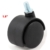 Sonline 6 mm Gewindezapfe 40mm Doppel-Rad Drehbar Rolle Schwarz -