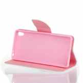 Sony Xperia E5 Hülle,Sony Xperia E5 Case, Cozy Hut Sony Xperia E5 Hülle Muster, Handy Case Cover Tasche for Sony Xperia E5, Bunte Retro Muster Druck Flip Cover PU Leder Tasche Case Schutzhülle Hülle Handy Tasche Etui Schale mit Standfunktion Kredit Kartenfächer for Sony Xperia E5 – Weißer Löwenzahn -