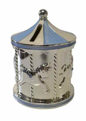 Spardose Pferdekarussell – blau -