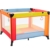 Spielstall Laufstall Reisebett mit Matratze (Design: Bunt) + 4 Greiffringe -