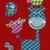 Spielteppich Jugendzimmer Kinderzimmer Teppich Giraffe Eule Motive HAPPY 1906 RED, Maße:200×290 cm -