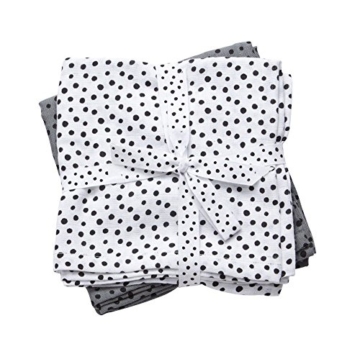 Spucktuch Happy Dots grau 2er Set -