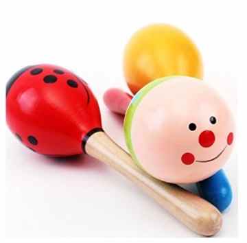 Starcrafter 2 Tlg. Maracas Kinder Handgefertigten Aus Holz Rasseln, Baby Musik Rasseln Shaker -