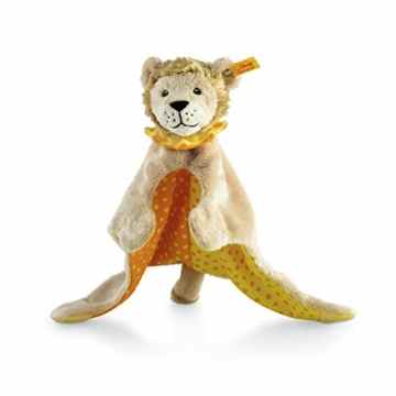 Steiff 240621 – Leon Loewe Schmusetuch 28, beige/gelb/orange -