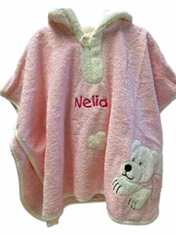 Sterntaler Baby-und Kinder Badeponcho „Ella“ 100% Baumwolle mit Namen bestickt / Personalisiert -