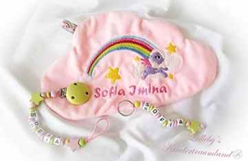 Stofftier Hase – mit NAMEN BESTICKT – Kuscheltier Baby Kinder Geschenk personalisiert mit Wunschnamen – Taufe -