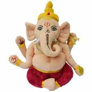 Stofftier Plüschtier Ganesh aus Plüsch, Hindu-Gott Ganesh -