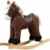 Sweety-Toys 6847 AMIGO Schaukelpferd dunkelbraun super- süß, sehr edel CORD COTTON -