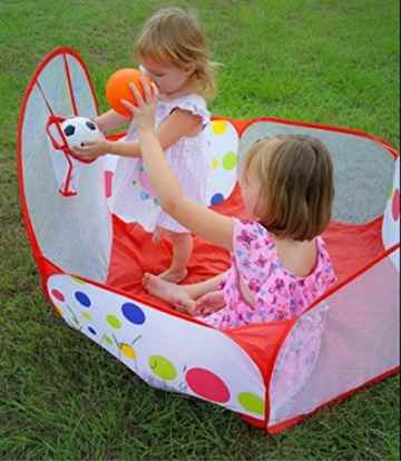 Taotree Beweglicher Hexagon Kinder Baby Bällebad Ballpool Pool Bällepool Drinnen und draußen , Kinder Spielzeug Spiel Zelt mit Rot Reißverschluss Aufbewahrungstasche für Kindergeschenke -