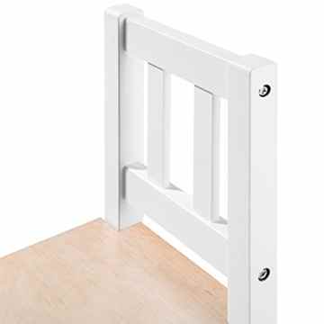 TecTake Kindersitzgruppe mit Kindertisch und 2 Stühlen aus Holz natur weiß -