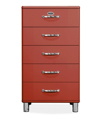 Tenzo 5215-028 Malibu Designer Kommode, MDF lackiert, 111 x 60 x 41 cm, rot -
