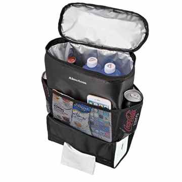 Tepoinn Neue Rücksitz-Organize Rücksitztasche, Sitzlehne Organizer mit Kühlung und Isolierung Funktion für Auto, SUV, Minivan, LKW und Jeep. Neue version Rücksitztasche und praktisches Hefter (Neue Set) -