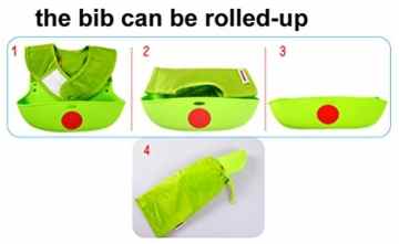 THUMBBABY Faltbare Baby Lätzchen Silikon Babylätzchen Set mit Auffangschale Wasserdicht Bib Abwaschbar 2 pack -