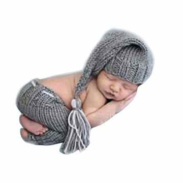 Tiaobug Fotoshooting Baby Kostüm Junge Outfits Kinder Bekleidung Prop Stricken Handarbeit -