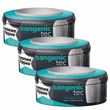 TOMMEE TIPPEE Nachfüllkassetten Sangenic tec 3er Pack Windeleimerzubehör -