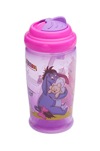 Trinkhalmbecher 360 ml Kinder Flasche ab 6 Monate Disney Winnie Pooh rosa Becher -