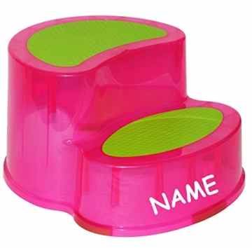 Trittschemel / Tritthocker / Kindersitz – groß – ROSA PINK – Kinderschemel & Kindertritt – ideal als Erhöhung & Sitz – Kinderhocker – auch für Toilettentrainer – für Kinder Mädchen -