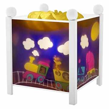 Trousselier magische Drehlampe, weiÃ? Motiv: Zug -