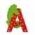 Trudi 81601 – Sevi Tierbuchstabe Alligator A rot -