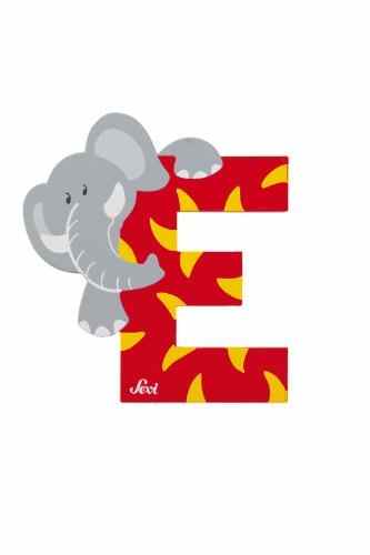 Trudi 81605 – Sevi Tierbuchstabe Elefant E rot -