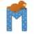 Trudi 81613 – Sevi Tierbuchstabe Murmeltier hellblau -